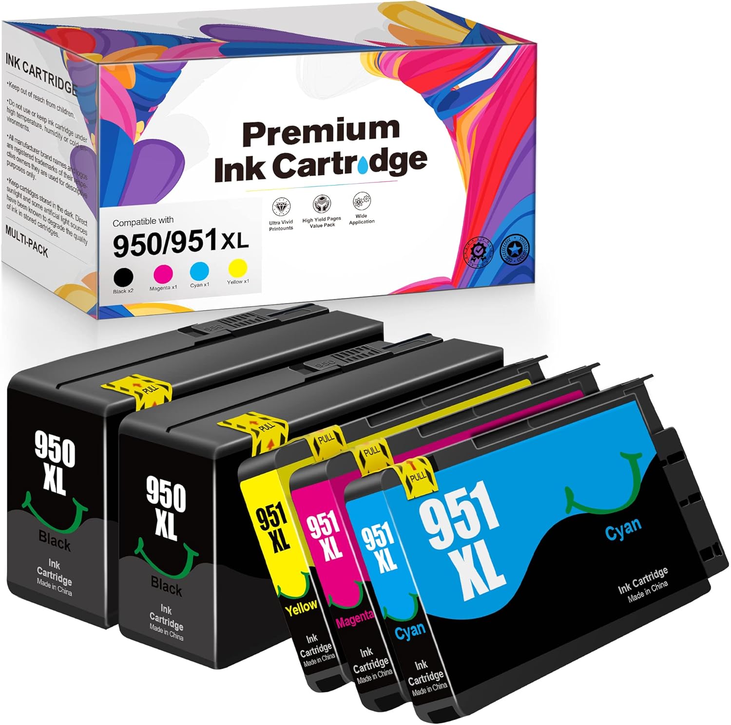 ABOIT 951XL 950XL Ink Cartridges 5Pack, Replacement for HP