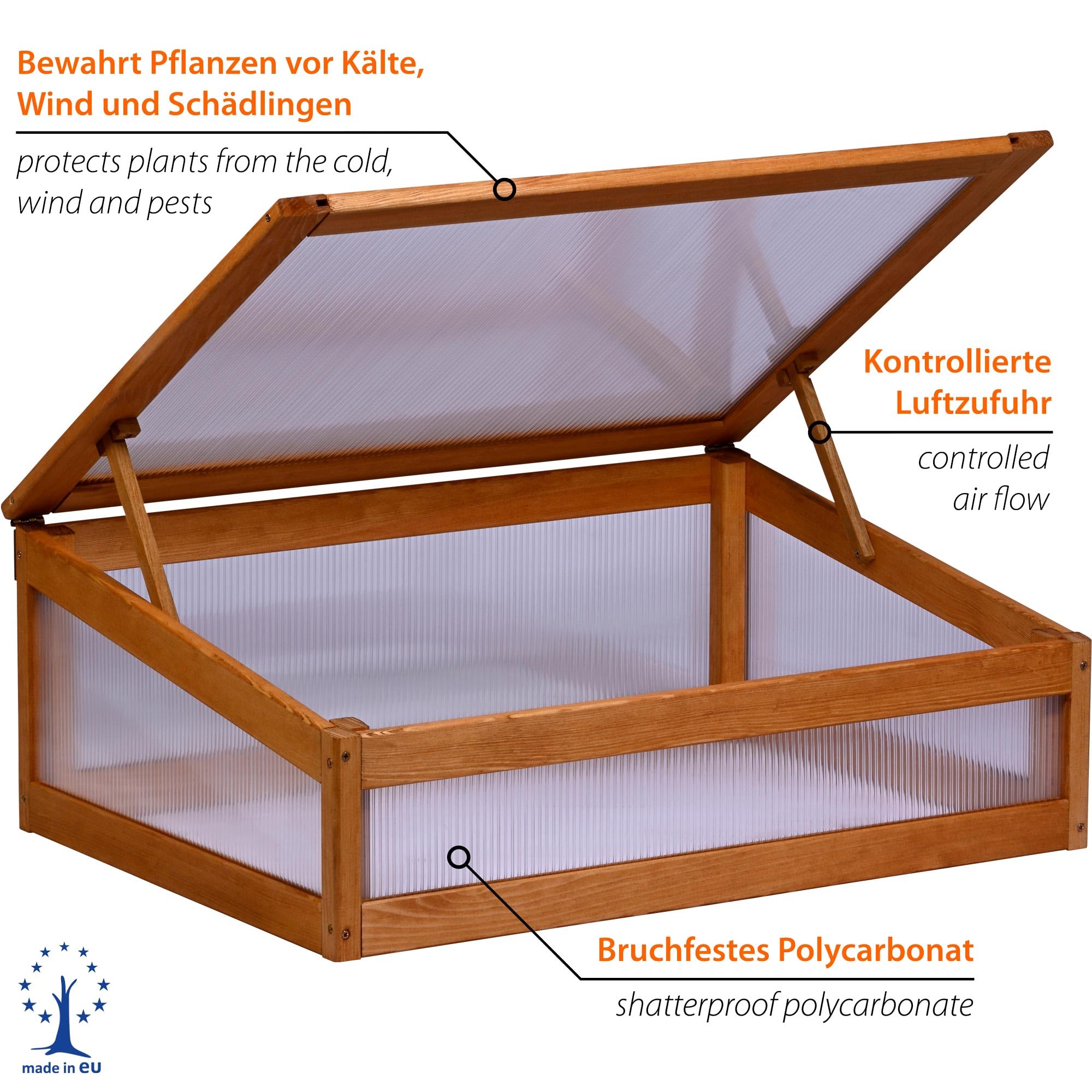 dobar® Drewniana nakładka do inspektu sześcienna 2.0 - skrzynka na inspekty do ogrodu - 76 x 56 x 20 cm - brązowa