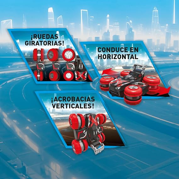 Bizak Exost Turbo Slide Stunt Car with Rotating Wheels and Range up to 25 Metres, from 5 Years (62000271)