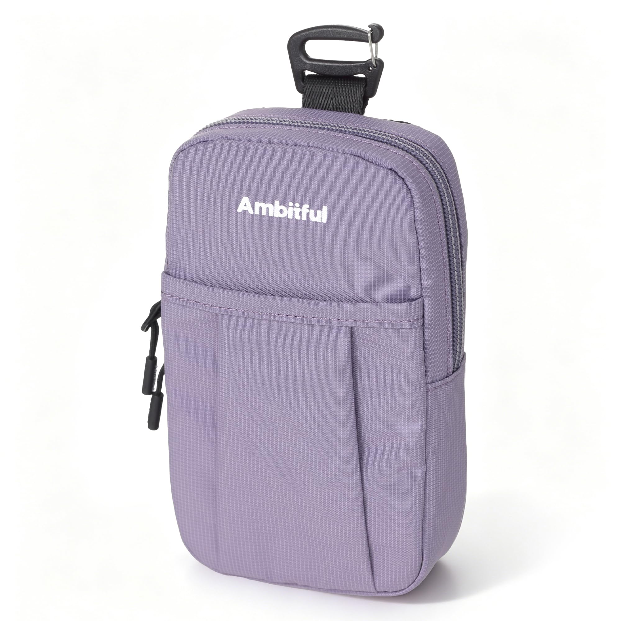 AMBITFUL Compact Sports Camera Bag, Shoulder Strap Storage Case, 3.94 x 1.57 x 7.09 inches, Compatible with Phones, Compact Cameras, Power Banks, Headphones, Black (Hang U1) (Purple)