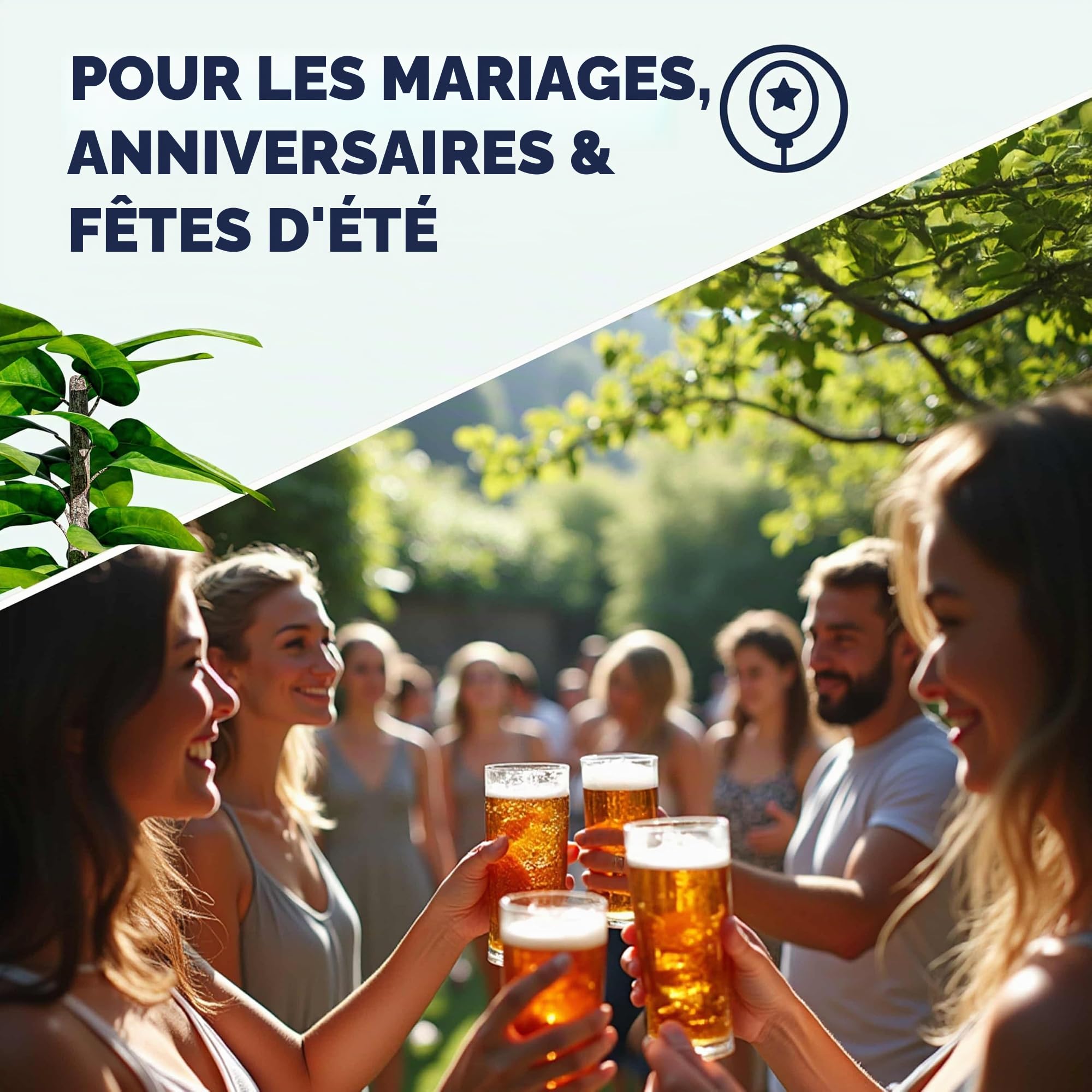 Casaria Table en Bois Quattro Table de Jardin Pliables pour 20 Personnes Max Table de réception Haute fête Mange Debout