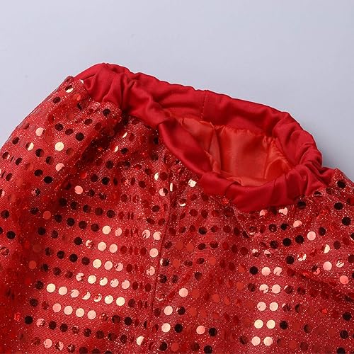 Miniatura 7 de inhzoy Conjunto de lentejuelas para niña, danza callejera, hip hop, danza, rendimiento, con capucha y pantalones de harén