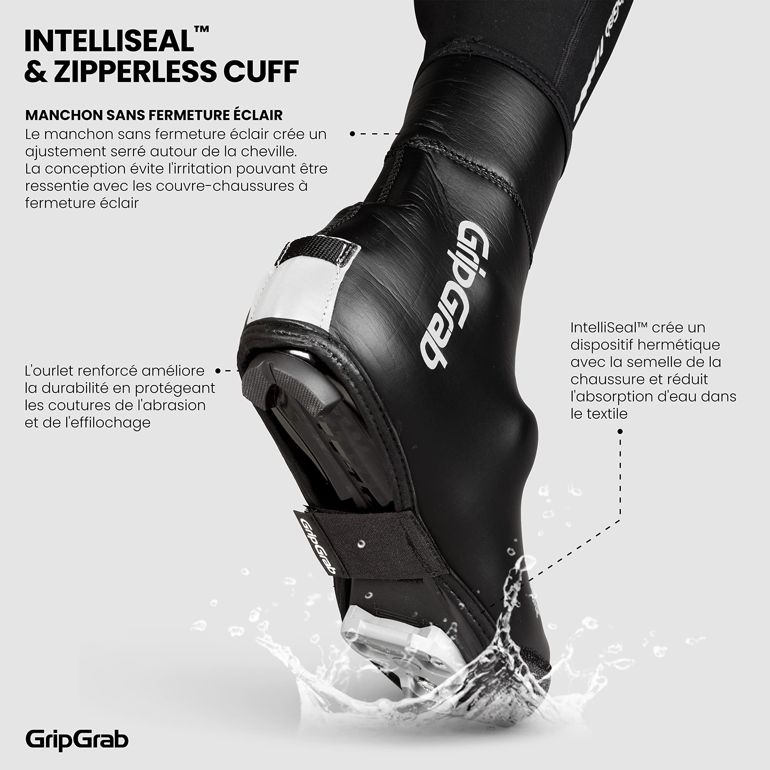 GripGrab Arctic Waterproof Deep Winter Road Bike Overshoes Warm Thermal Fleece Lined Cold Weather Cycling Shoe Covers