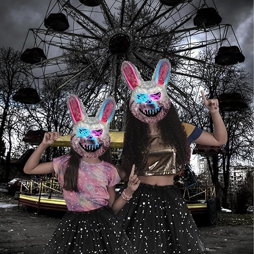 Miniatura 6 de Halloween Scary Bunny Mask,Skirt kit, Halloween Costumes for Girls Halloween Cosplay, Scary Costume Party