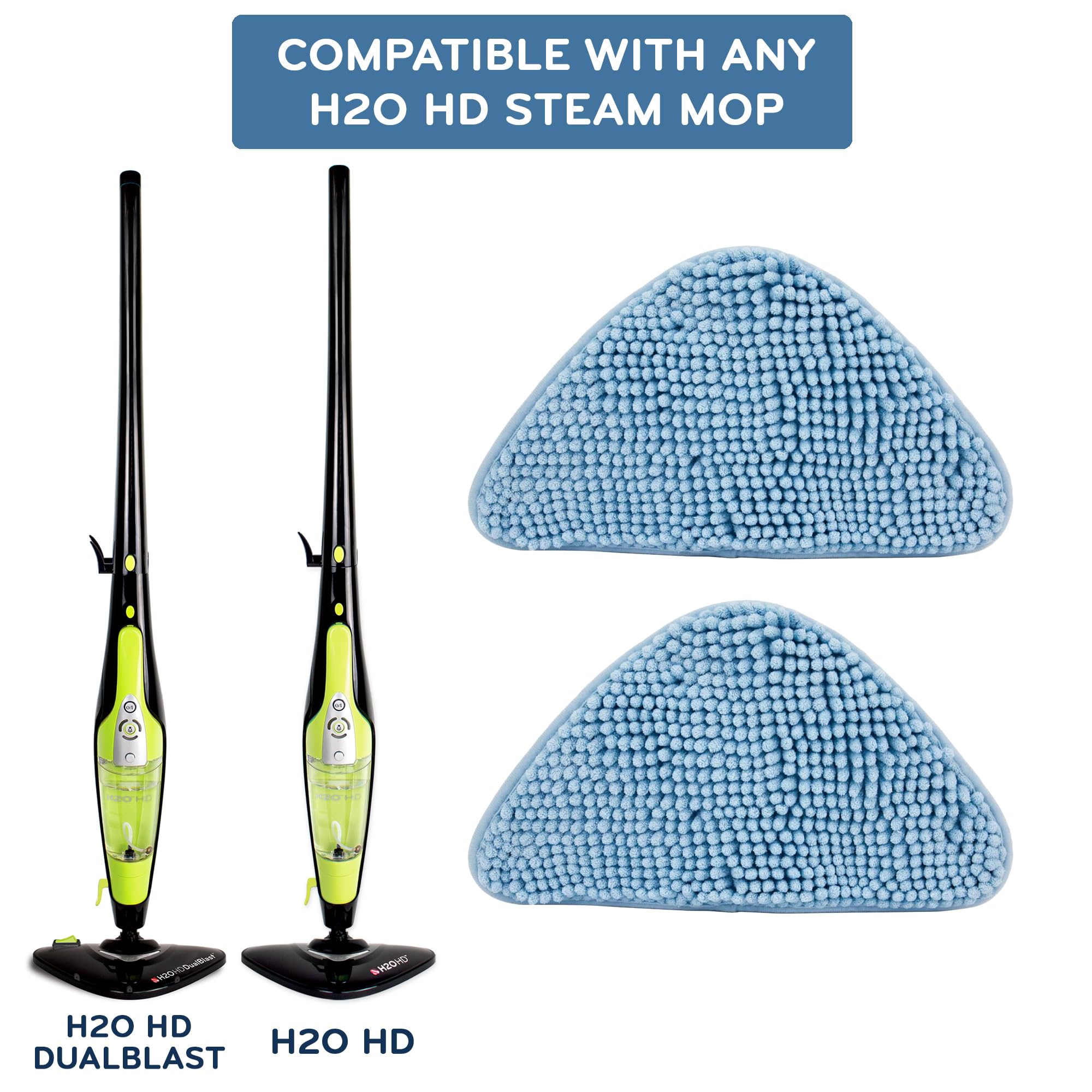 H2O MOP® HD Steam Cleaner Accessories (2pk Coral Cloth Pads)