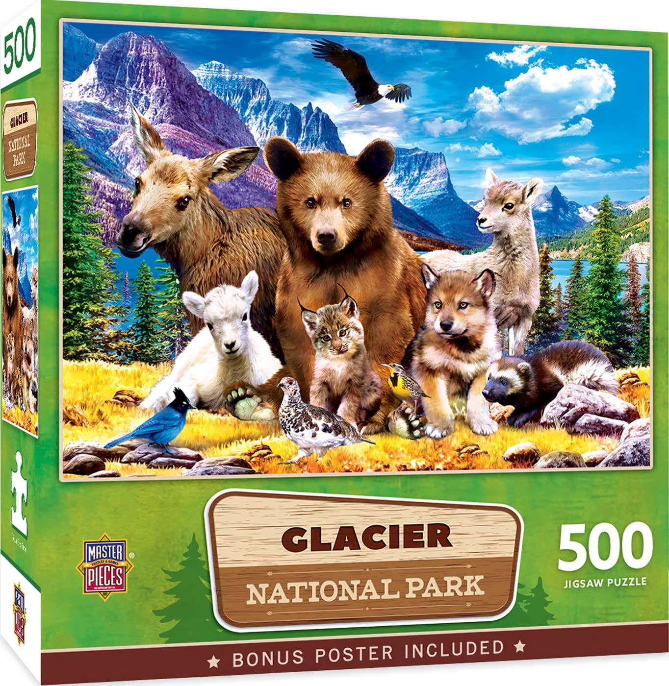 MasterPieces 500 Pieces Jigsaw Puzzle for Adults, Family, Or Youth - Glacier National Park - 15"x21"