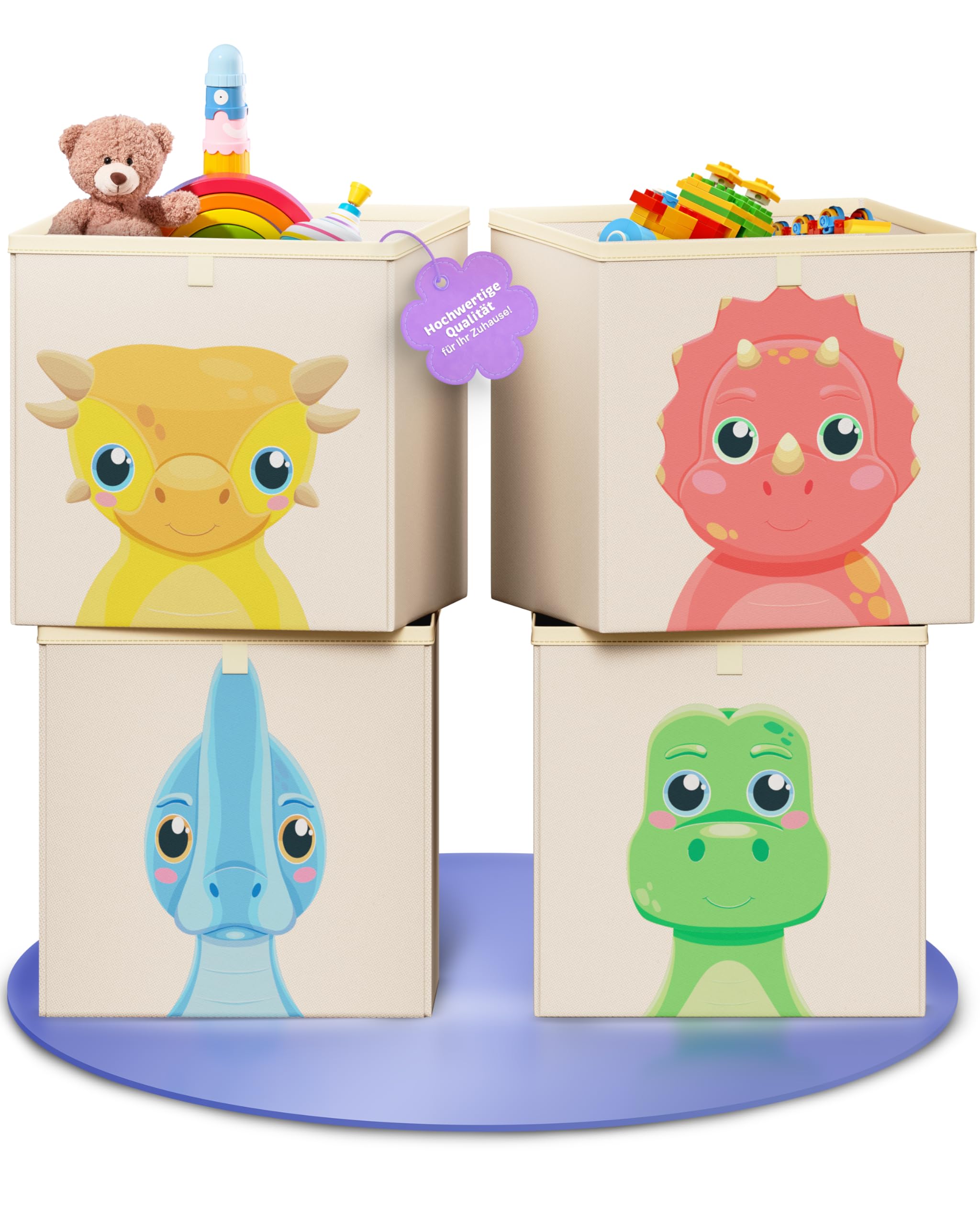 mookrook Aufbewahrungsbox Kinderzimmer 4er Set – Kallax Boxen Kinder, praktische Organizer Kinderzimmer, Spielzeug Aufbewahrungsbox Kinder