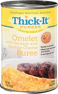 Thick-It Puree Omelet, Sausage & Cheese, 12 Packs of 15 oz Each - Gourmet Pureed Meal for Dysphagia Diets