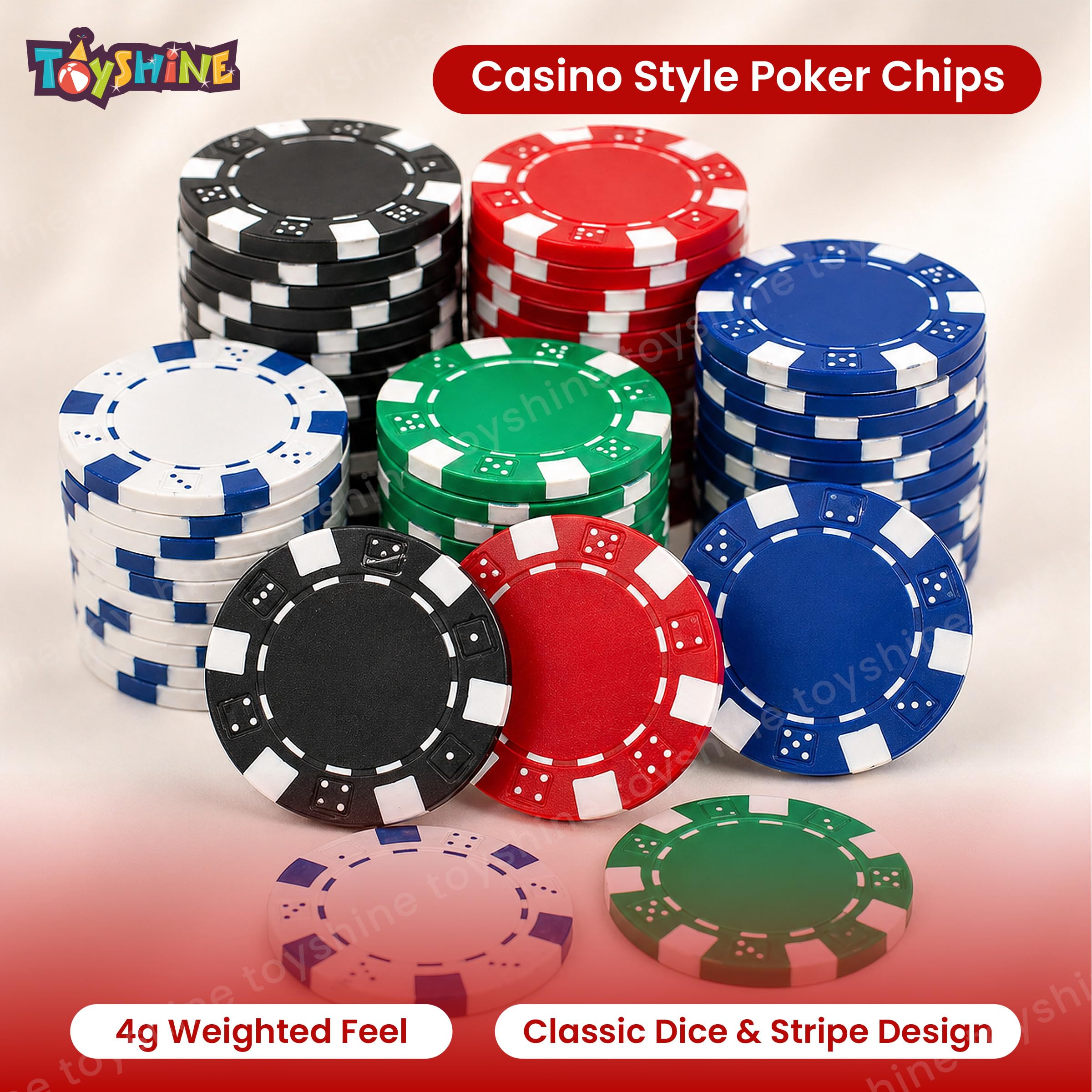 TAKA108MEpiphone CASINO 83‘s Toyshine 200 pcs Casino Style Poker Chips (11.5 Grams) Set with