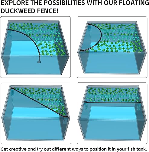 Miniatura 6 de Jaula Flotante para Plantas de Acuario, Plantas Flotantes que Impiden el Paso de Filtros y Calentadores, Altura Ajustable con Nivel de Agua, Puede