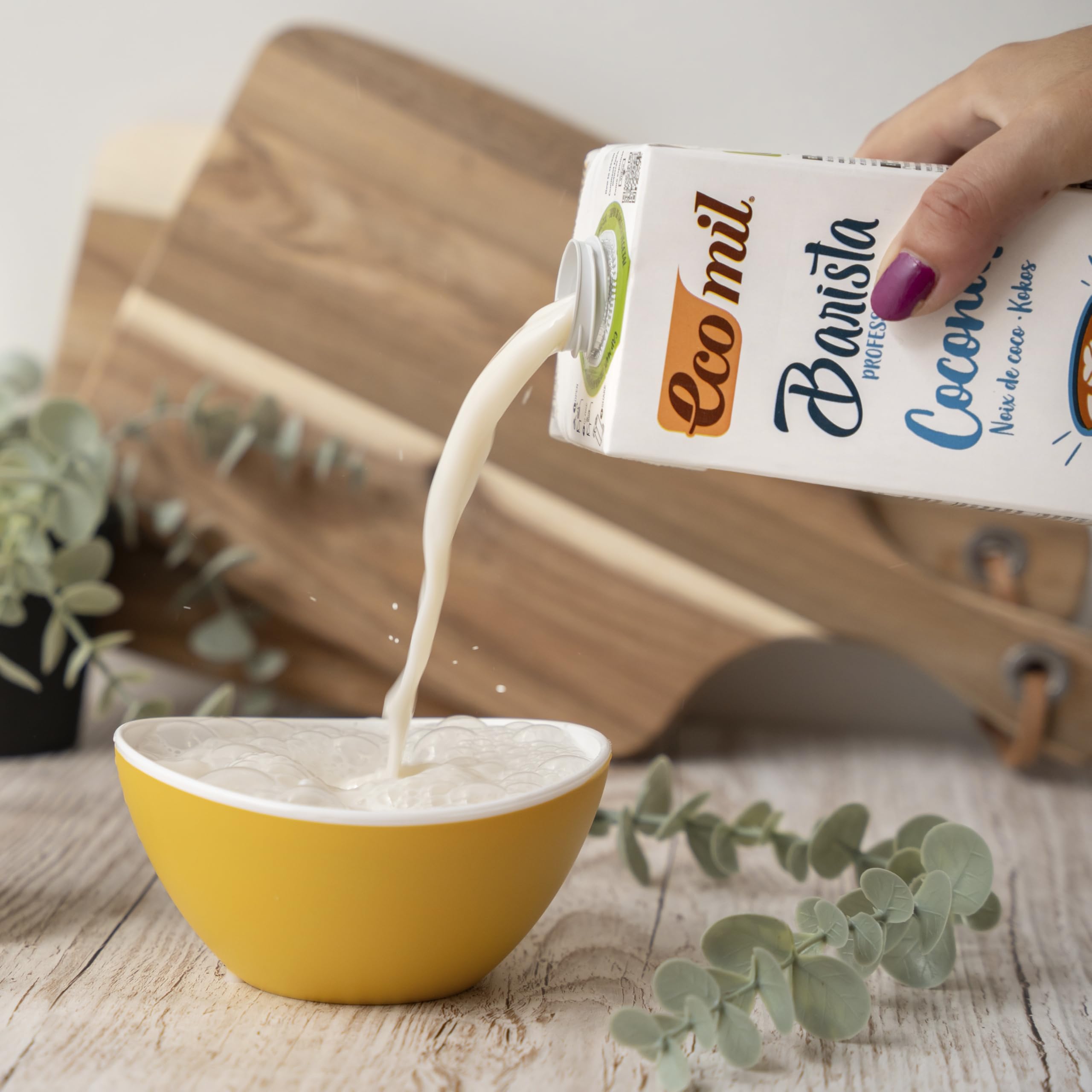 Ecomil Bebida Vegetal Barista de Coco Bio Pack 6 x 1L, Sin Lactosa