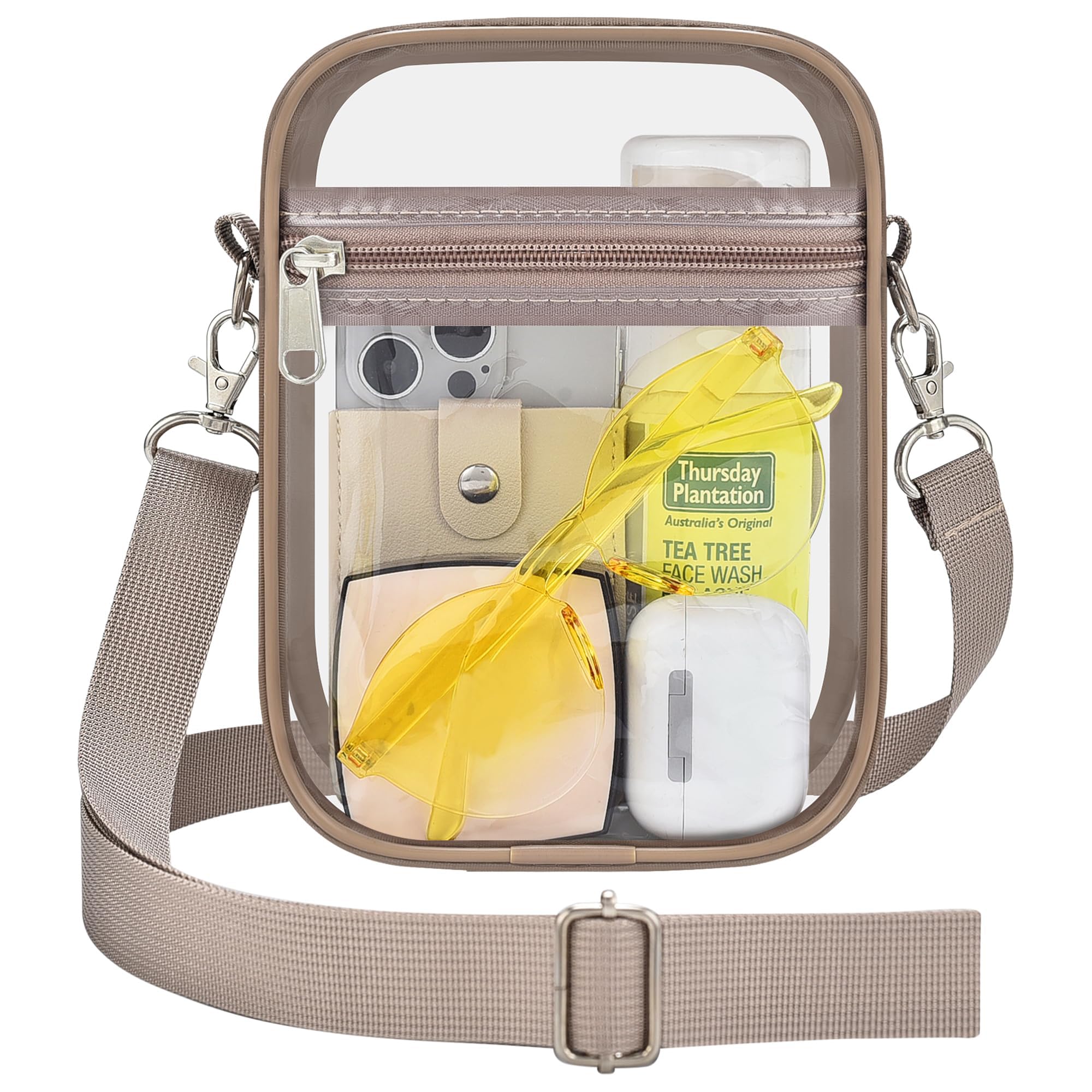 Clear Bag for Stadium Events, Crossbody Satchel Bag Stadium Approved