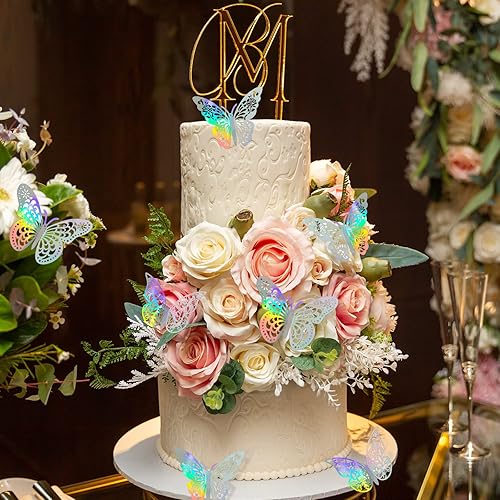 Miniatura 2 de 72 calcomanías 3D de mariposa para decoración de pared, 3 estilos y 3 tamaños, decoraciones de mariposa plateada para fiestas de mariposas,