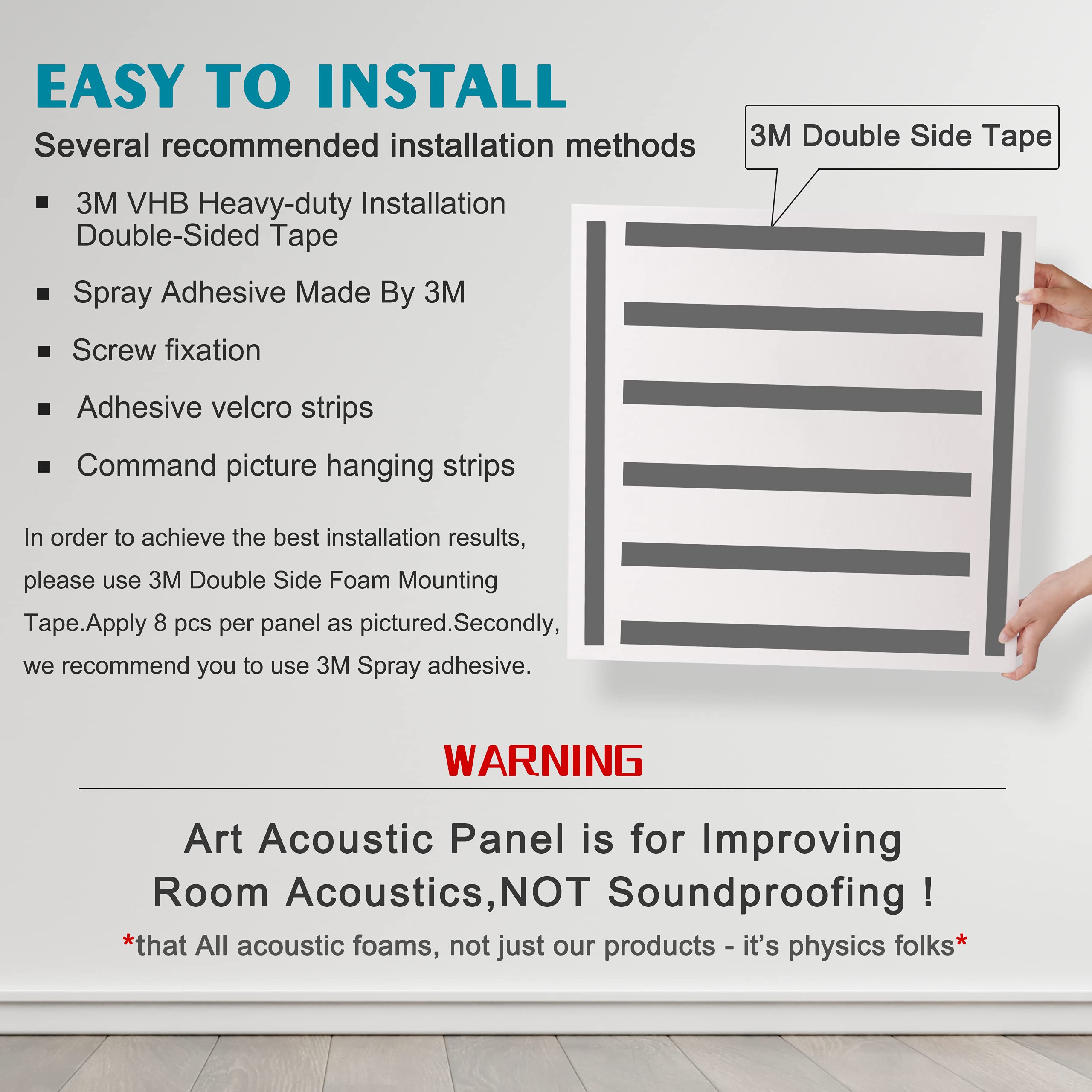 Ruonin.X 72"x48" inch Decorative Art Acoustic wall panels,Better Acoustic Treatment than foam, High-quality Sound Absorbing and Soundproof wall panels suitable for studios and homes--RACing Sail - Image 8