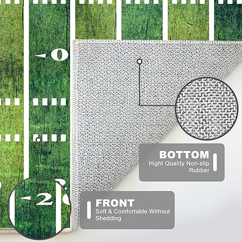 Miniatura 5 de Alfombra de campo deportivo, alfombra de fútbol americano, estilo retro, decoración del hogar, para sala de estar, dormitorio, habitación de niños,