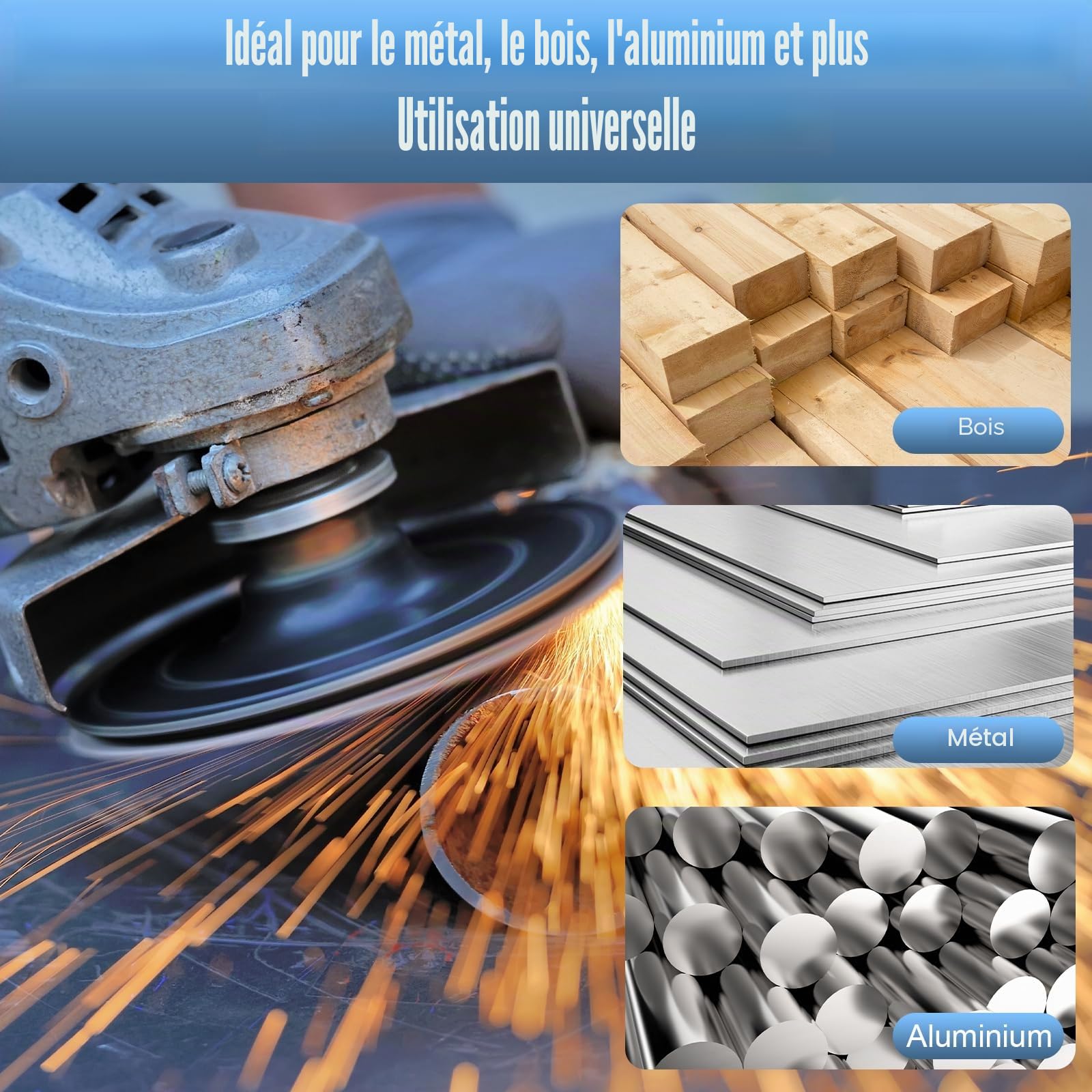 Disques à lamelles 125 mm – lot de 22 pièces (grains 40/60/80/120) – type T29 – disques abrasifs – pour métal et bois, adaptés aux meuleuses d’angle