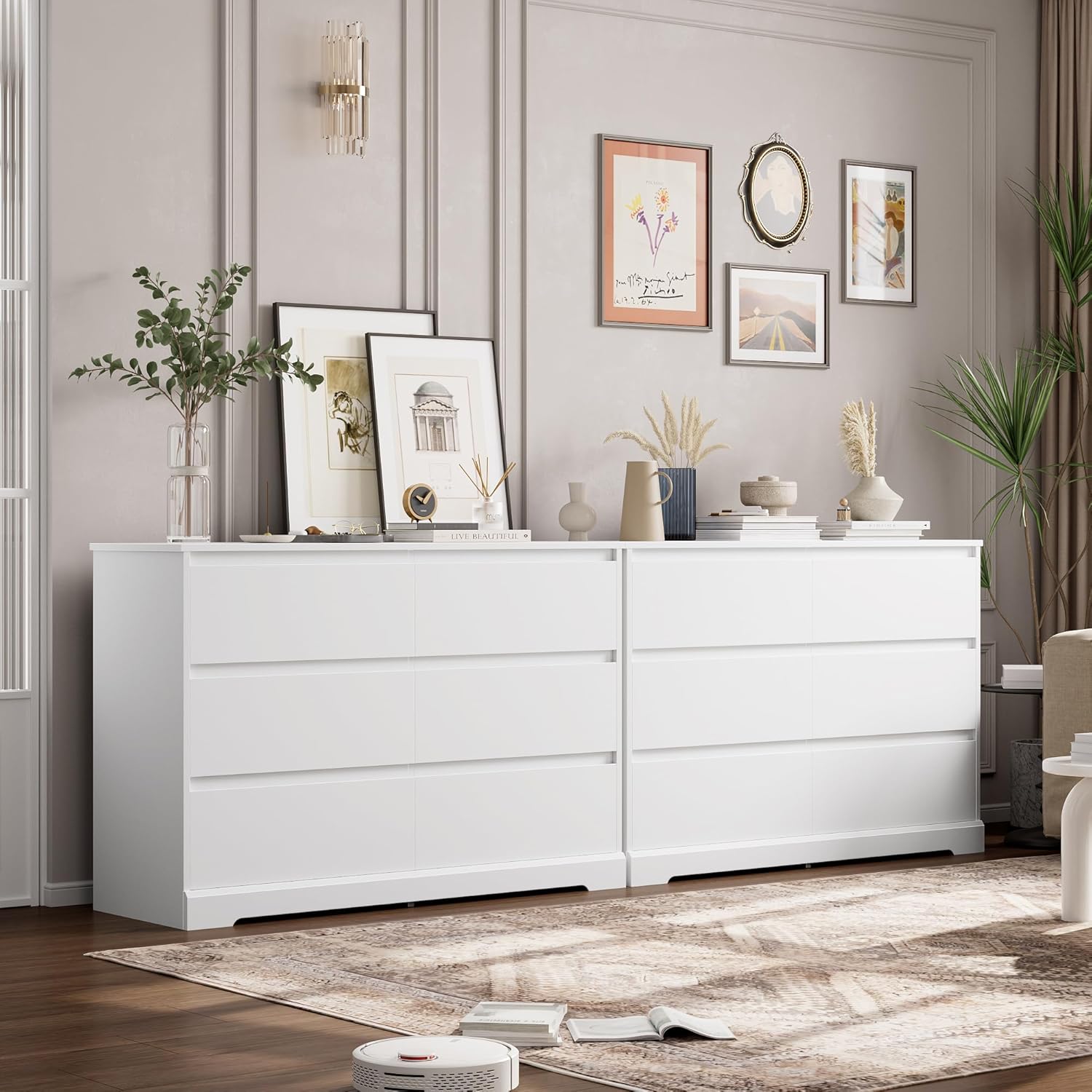 White Nursery Dresser with Soft Close Drawers