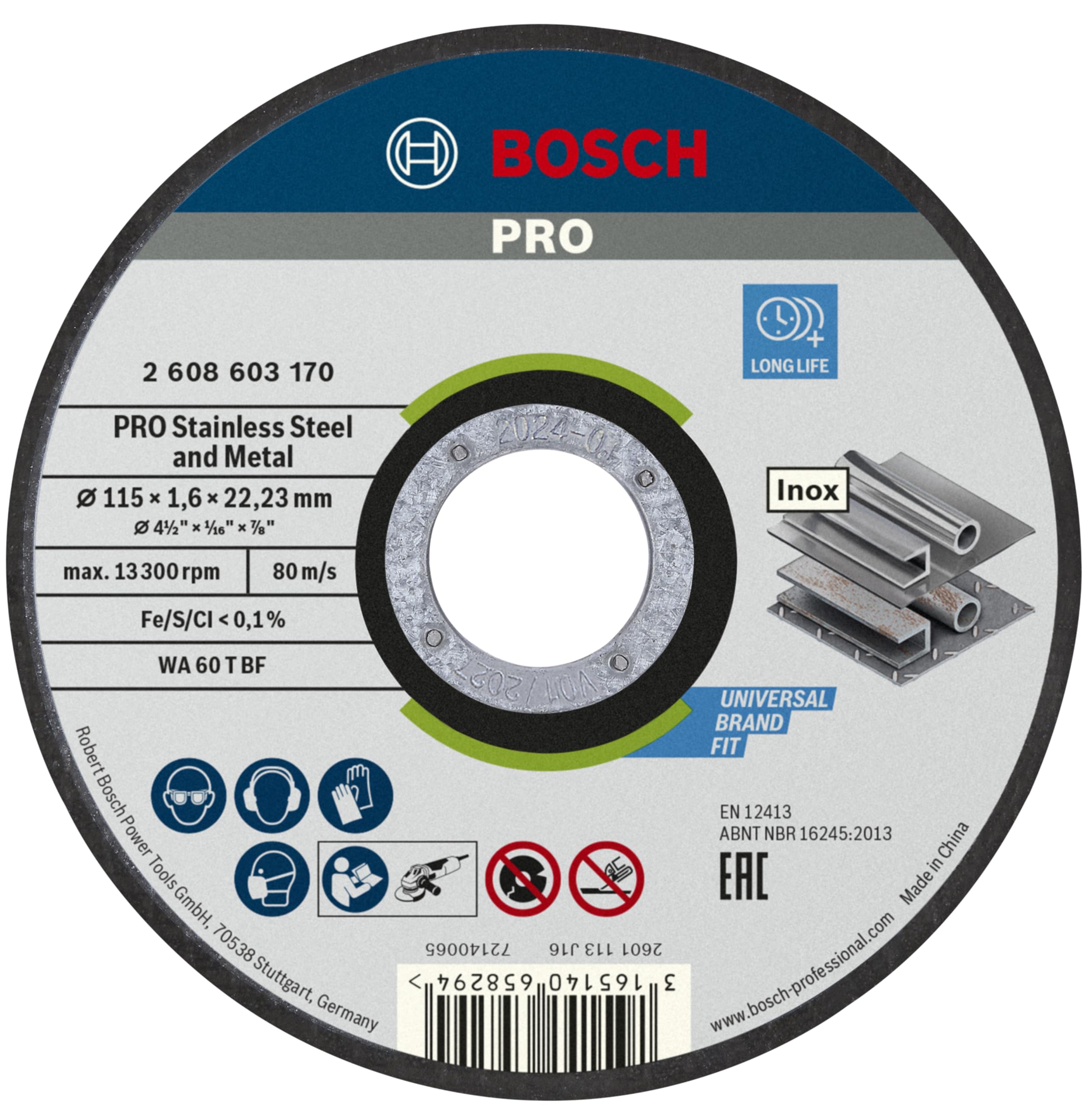 Bosch Professional Bosch Pro Inox Cutting Disc
