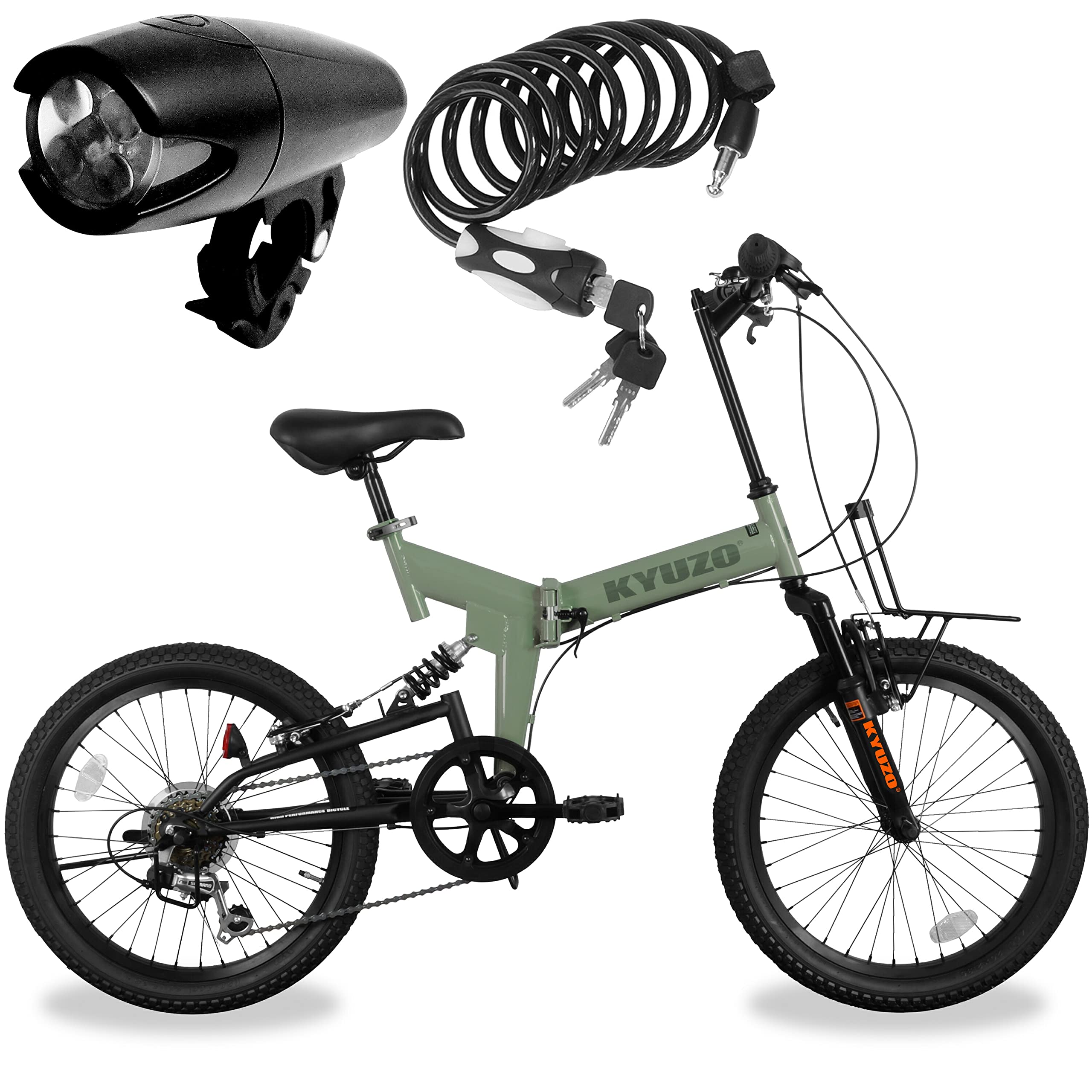 Amazon | 折りたたみセミファットバイク 20インチ 6段変速 前後サス