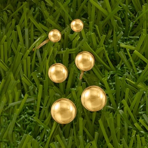 Miniatura 6 de Ross-Simons Conjunto de joyas de bola de oro amarillo de 18 quilates italiano de 0.157-0.315 in 3 pares de pendientes, Oro, No es una piedra preciosa