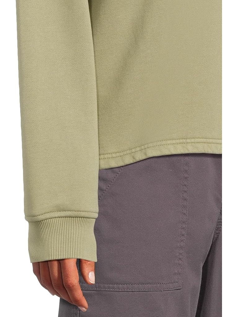 Olive L.L.Bean Sunwashed Sweatshirt Splitneck Polo