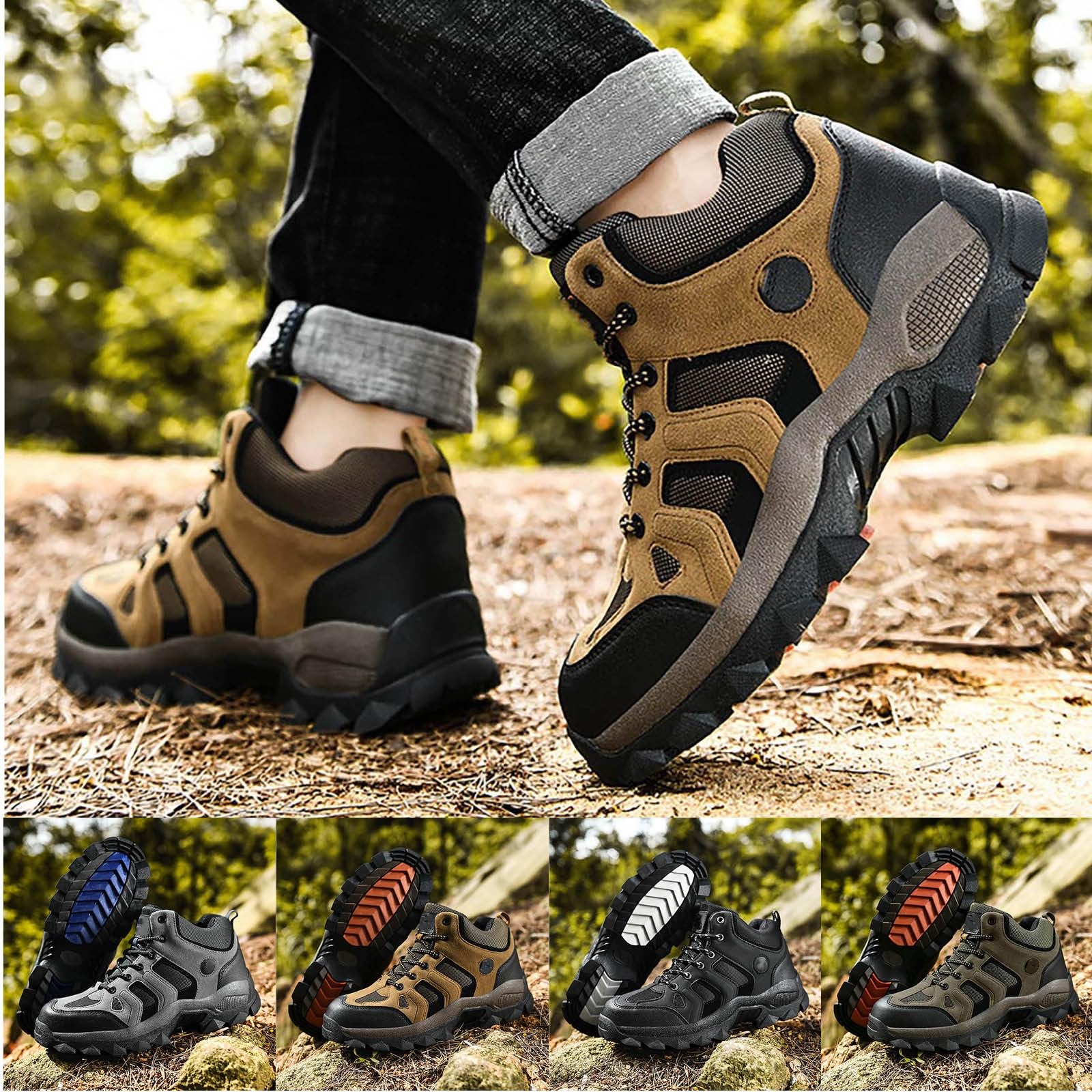 Zapatos de senderismo transpirables de malla de verano para hombre, zapatos de senderismo cómodos, zapatos de viaje al aire libre, zapatos deportivos informales, antideslizantes, zapatos de