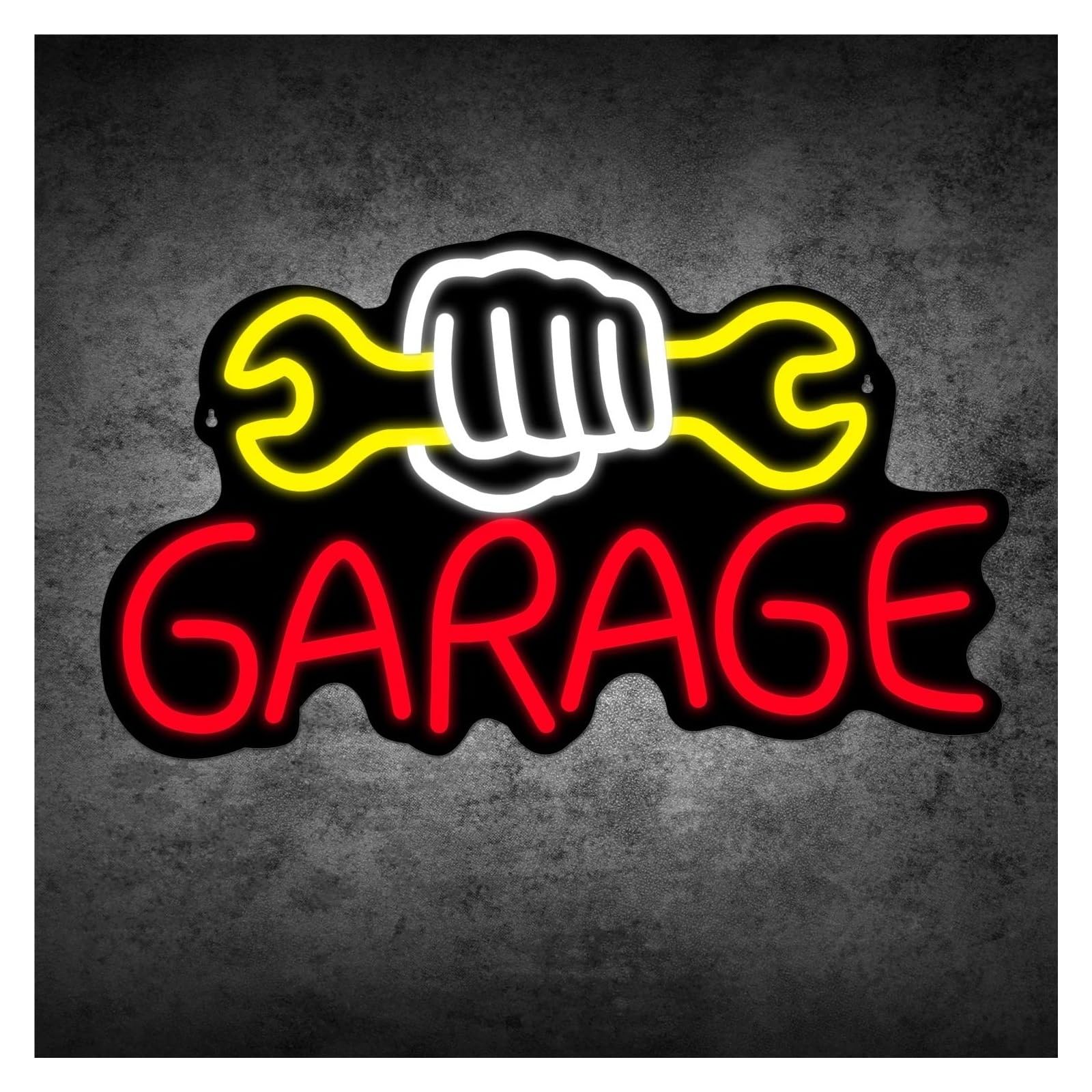 Shouxi One Color Sign Lamp Garage Neon Sign, Suitable For Auto Repair Shop Workshop Wall Decoration 23Cmx40cm