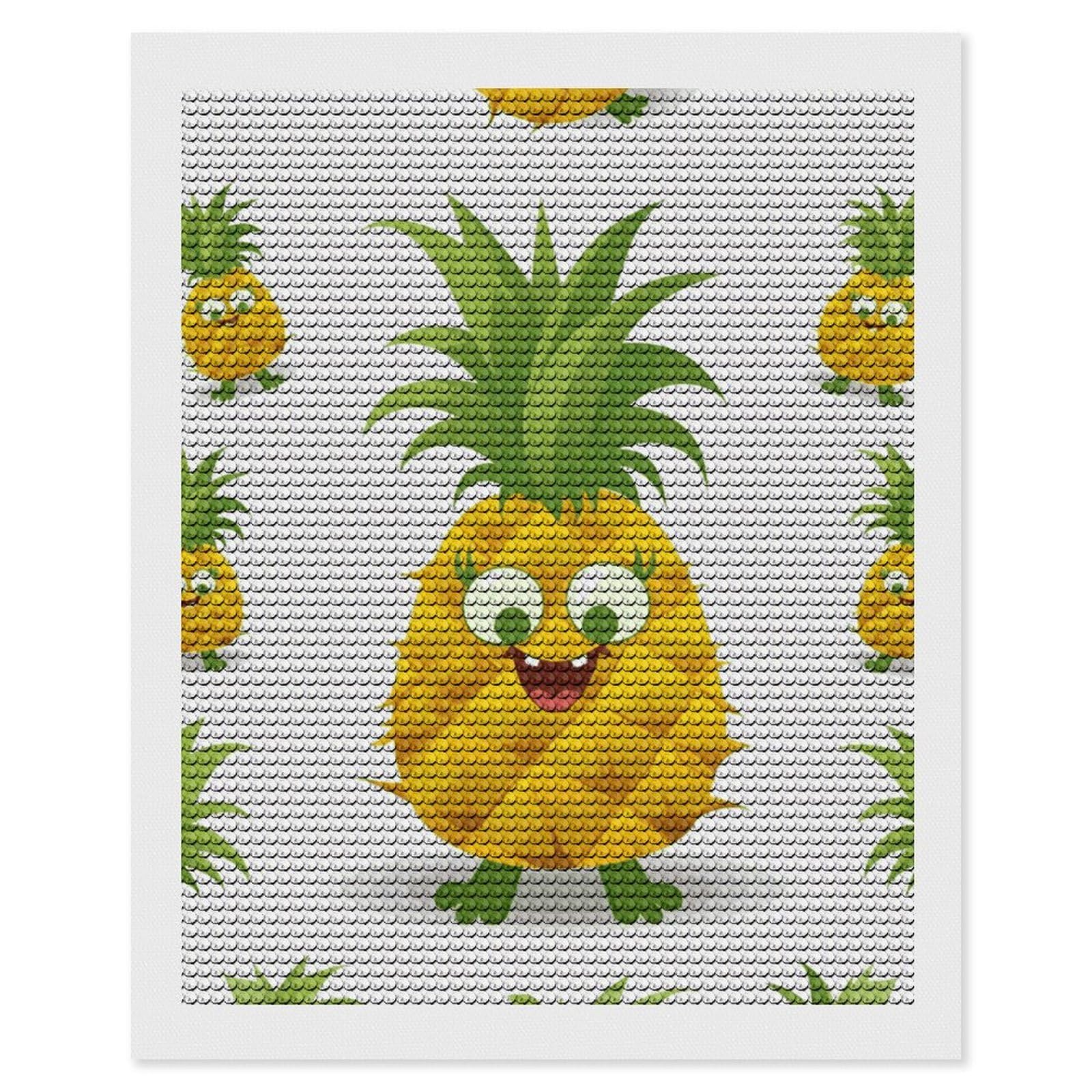 NONHAI Diamond Painting Kits for Adults - DIY Diamond Art Kits for Beginners - Full 5D Paint Drill Diamond Dots Paintings- Pineapple Diamonds Pictures Gem Art and Craft Wall Decor 16"x20"