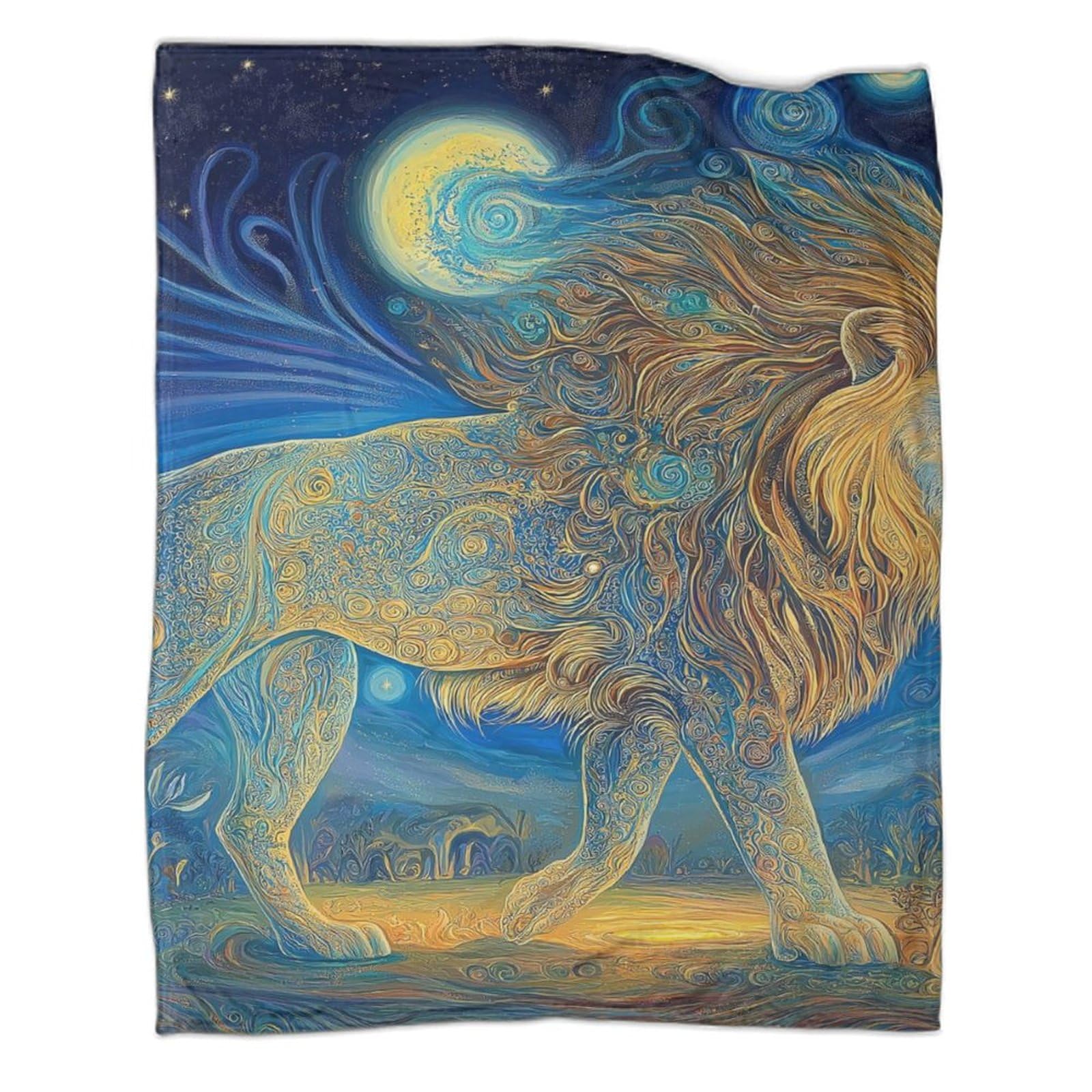 Couverture de voyage lit canapé bureau plaid lion chaud adultes enfants 180x200
