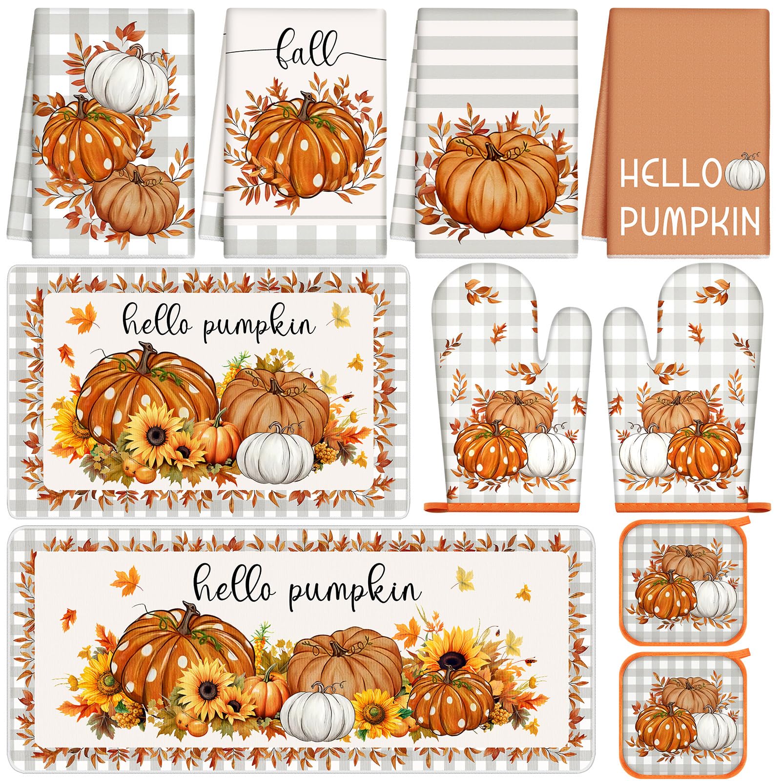 Nuanchu Fall Pumpkin Kitchen Home Decor Fall Cooking Baking Gifts