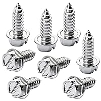 Vista 12 de Tornillos de matrícula con acabado a prueba de óxido – Kit de tornillos de matrícula para placas de matrícula delanteras y traseras – Pernos