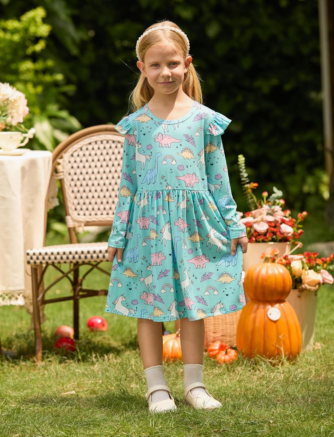 PATPAT Multipack Girl Toddler Dresses Sleeveless Flamingo Striped Toddler Casual Dresses - Image 7