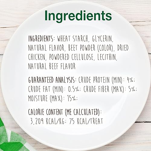 Miniatura 8 de Nylabone Healthy Edibles Meaty Center - Golosinas naturales para perros, con ingredientes limitados para perros pequeños, sabor a carne, pequeñas (4