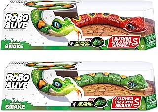 Robo Alive 2-Pack Slithering Robotic Snake Toy Series 2 with Realistic Movement by ZURU