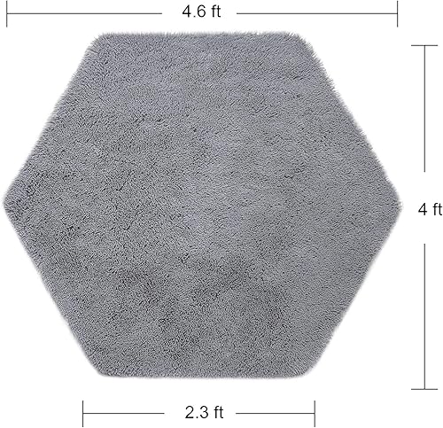 Junovo - Alfombra ultra suave para cuarto de bebé, habitación de bebé, decoración del hogar, dormitorio, alfombra hexagonal para casa de juegos,