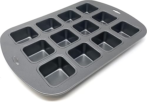 Miniatura 10 de Norpro Molde antiadherente de 12 cavidades para magdalenas, magdalenas y cupcakes, cuadrados