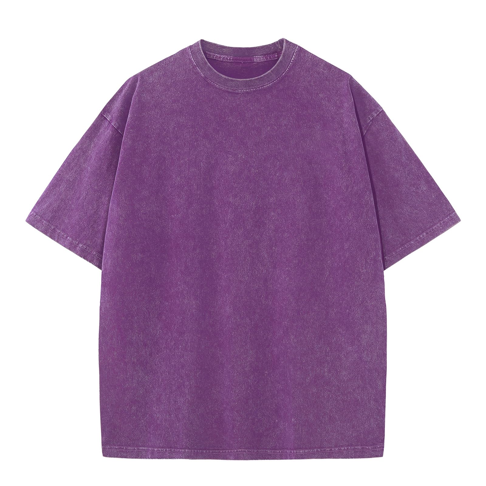 Mens Oversized Cotton T-Shirts Loose Fit Vintage Washed Tee Unisex Short Sleeve Casual Shirts Tops