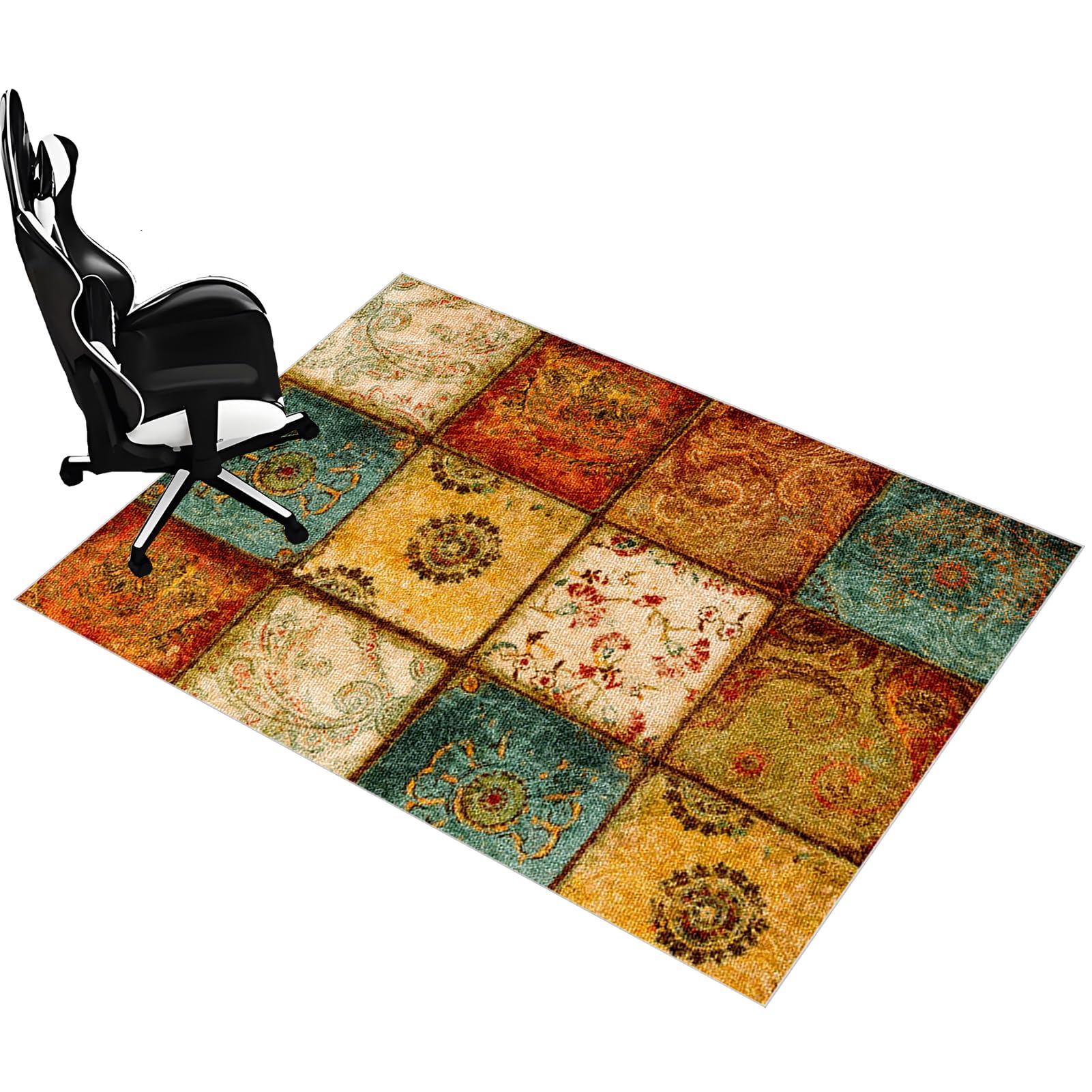 YUEAENK Heavy Duty Office Chair Mats for Carpeted and Hardwood Floor 90 x 120 cm Office Chair Mat hardwood floors Rolling Chair Rectangle Non Slip Office Desk Chair Mat Gaming Computer Chair Mat