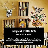 Vista 13 de MACKENZIE-CHILDS Enamel Switch Plate, Light-Switch Cover, Single Rocker, Black-and-White Courtly Check