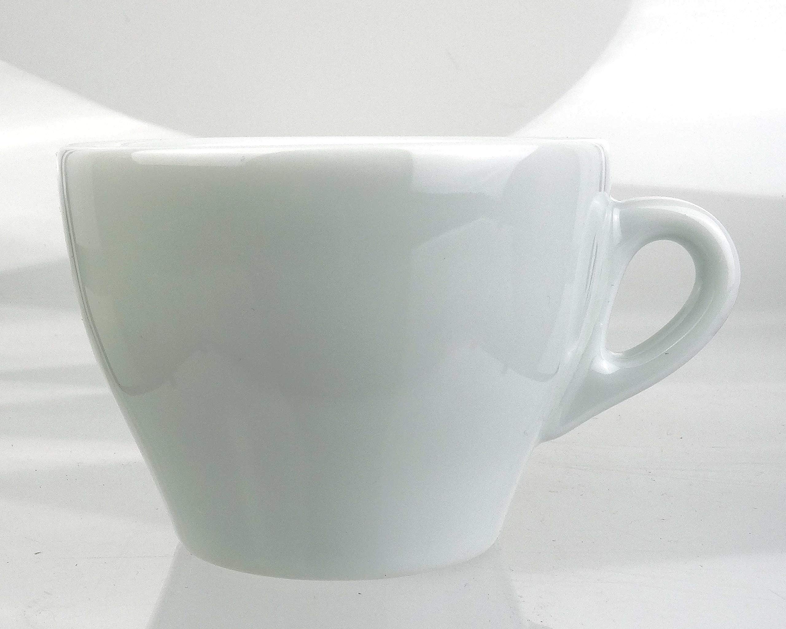 Italienische Cappuccinotasse | »Torino« | groß | Füllmenge (bis zur Oberkante): 200 ml | weiß | handgemacht | 6 Tassen & 6 Untertassen | Made in Italy