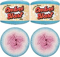Vista 20 de JubileeYarn Hilo Ombré Blast - 220g/pastel Algodón Peso Bebé - Cripta de Hielo - 1 Pastel