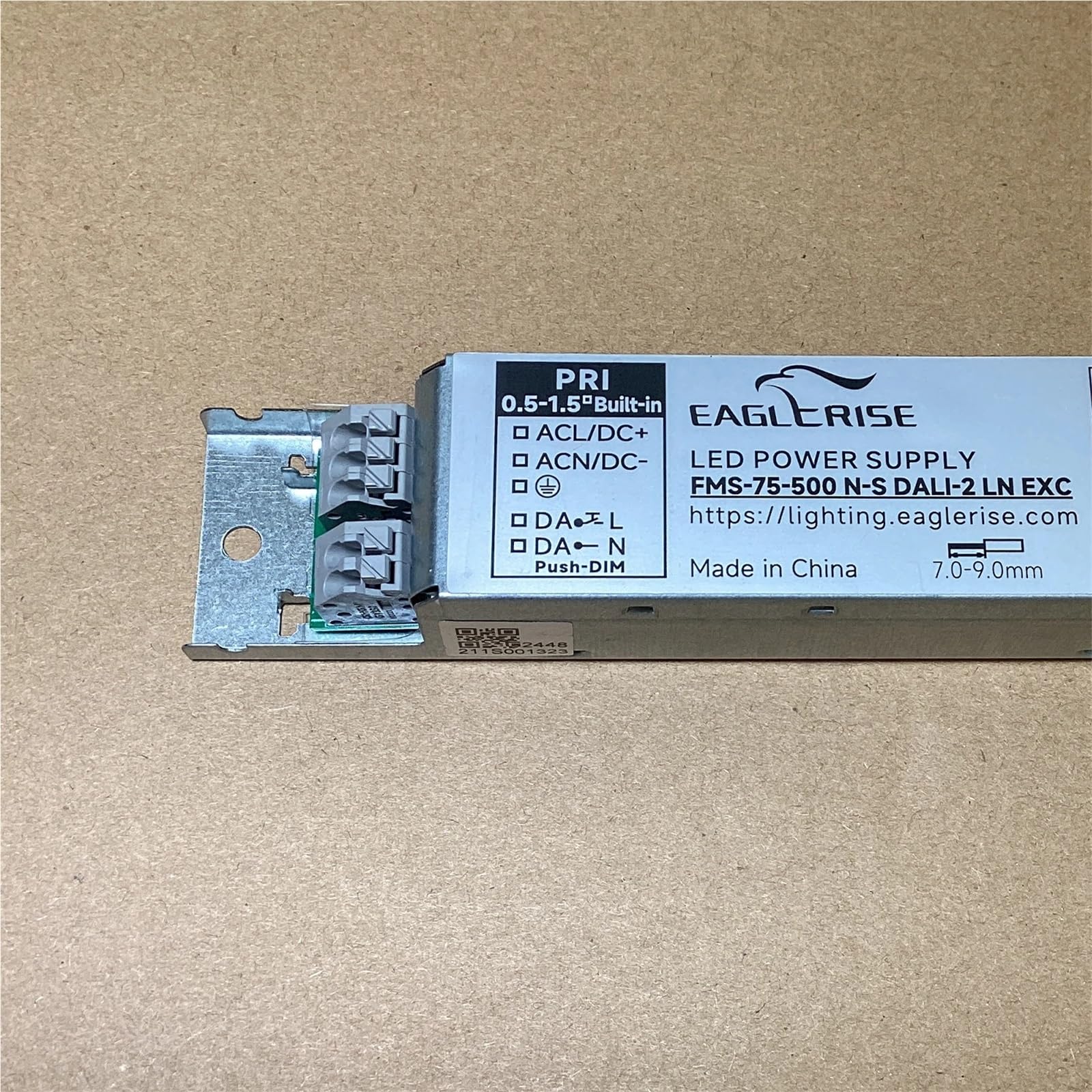 DALI PUSH kompaktowy, liniowy sterownik LED, 75 W, 100 W, NFC, regulowany prąd 150-500 mA, napięcie znamionowe 50-220 V DC, ściemniacz do przedpokoju