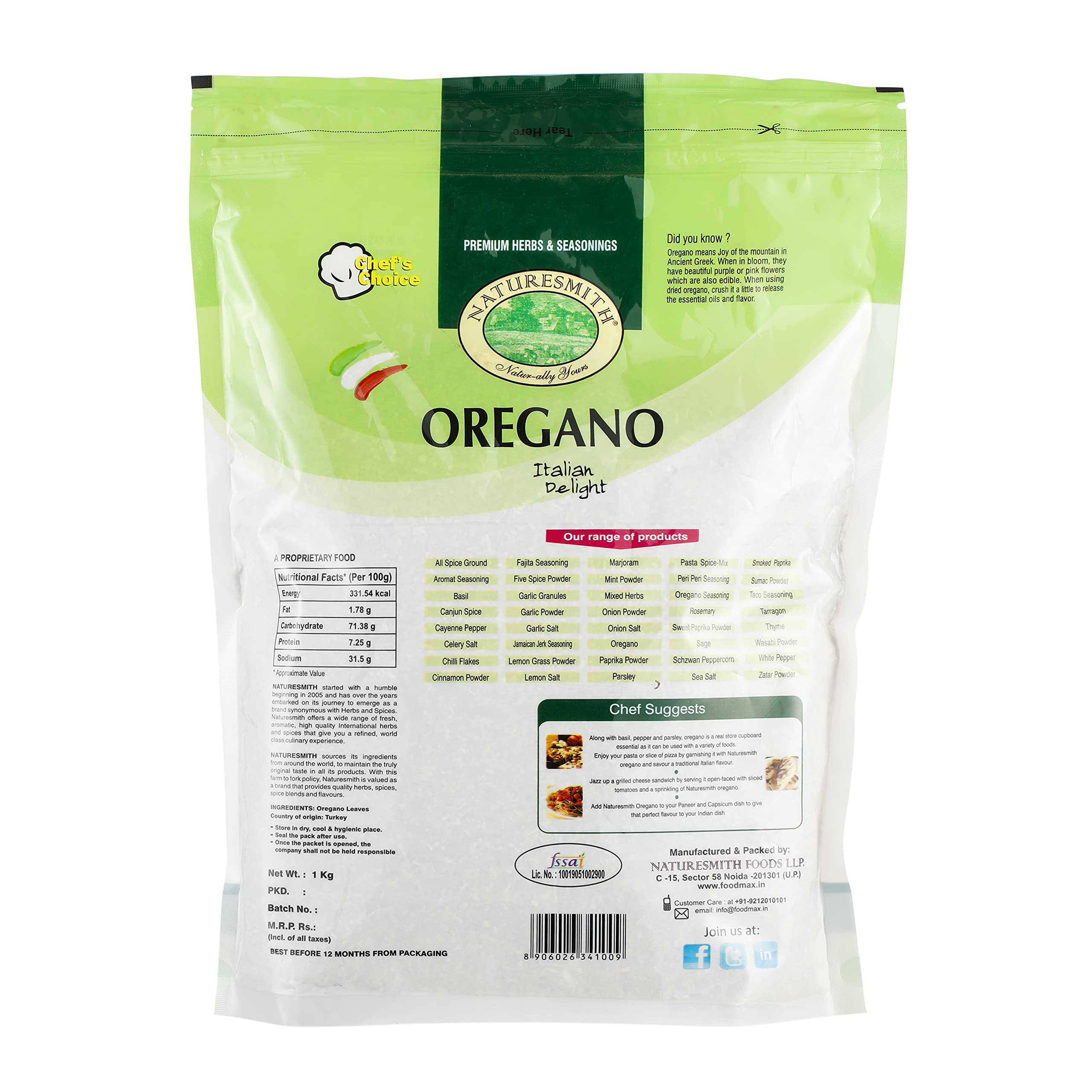 NATURESMITH OREGANO-1Kg || BIG POUCH READY TO USE || - Image 2 thumbnail