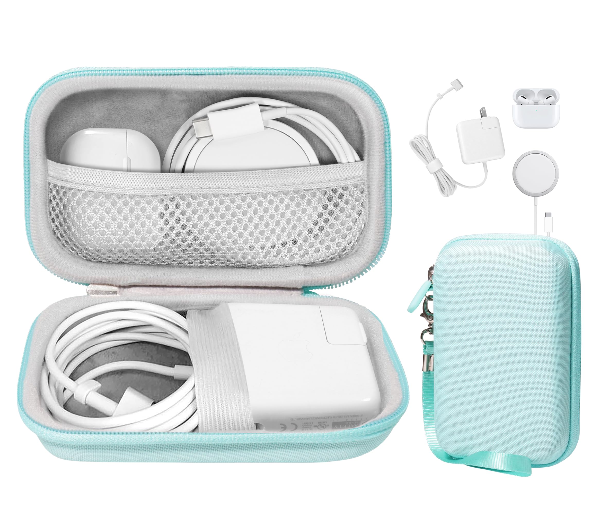 CaseSack Handy Case for MacBook Air Pro Charger MagSafe/MagSafe 2 Power Adapter, iPhone 16/16 Pro/15/15 Pro/14/14 Pro MagSafe Charger, USB C Hub, Type C Hub, USB Multiport Adapter