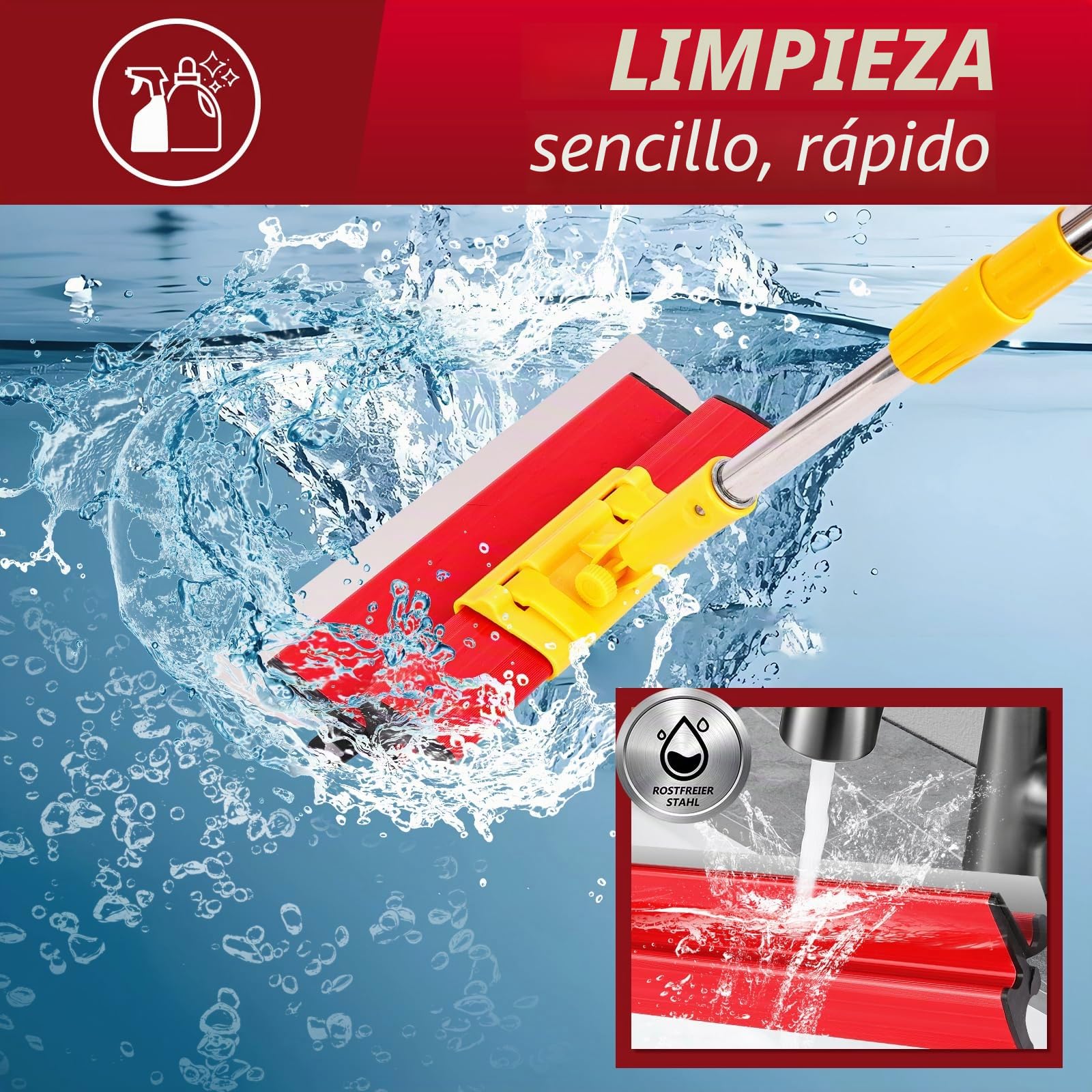 11Pcs Espatulas Pintura Pladur, con Mango Telescópico/Caja de Almacenamiento, Rascadores de Acero Inoxidable Perfectamente Lisos de 25/40/60/80 CM, para Cemento y Hormigón, Construcción en Seco