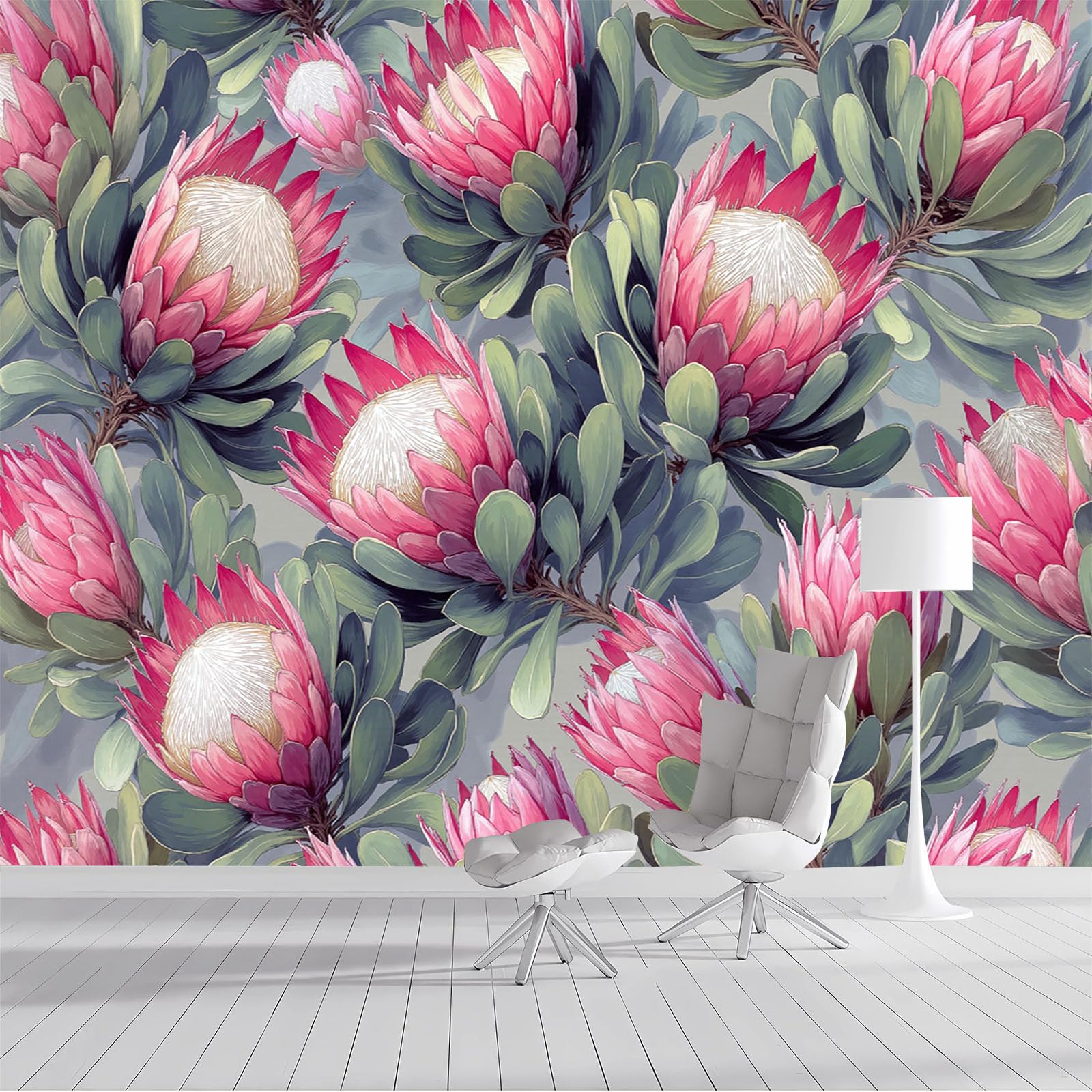 Mural Fresque Plante Réaliste 300X210Cm : Décor Mural XXL Salon Contemporain