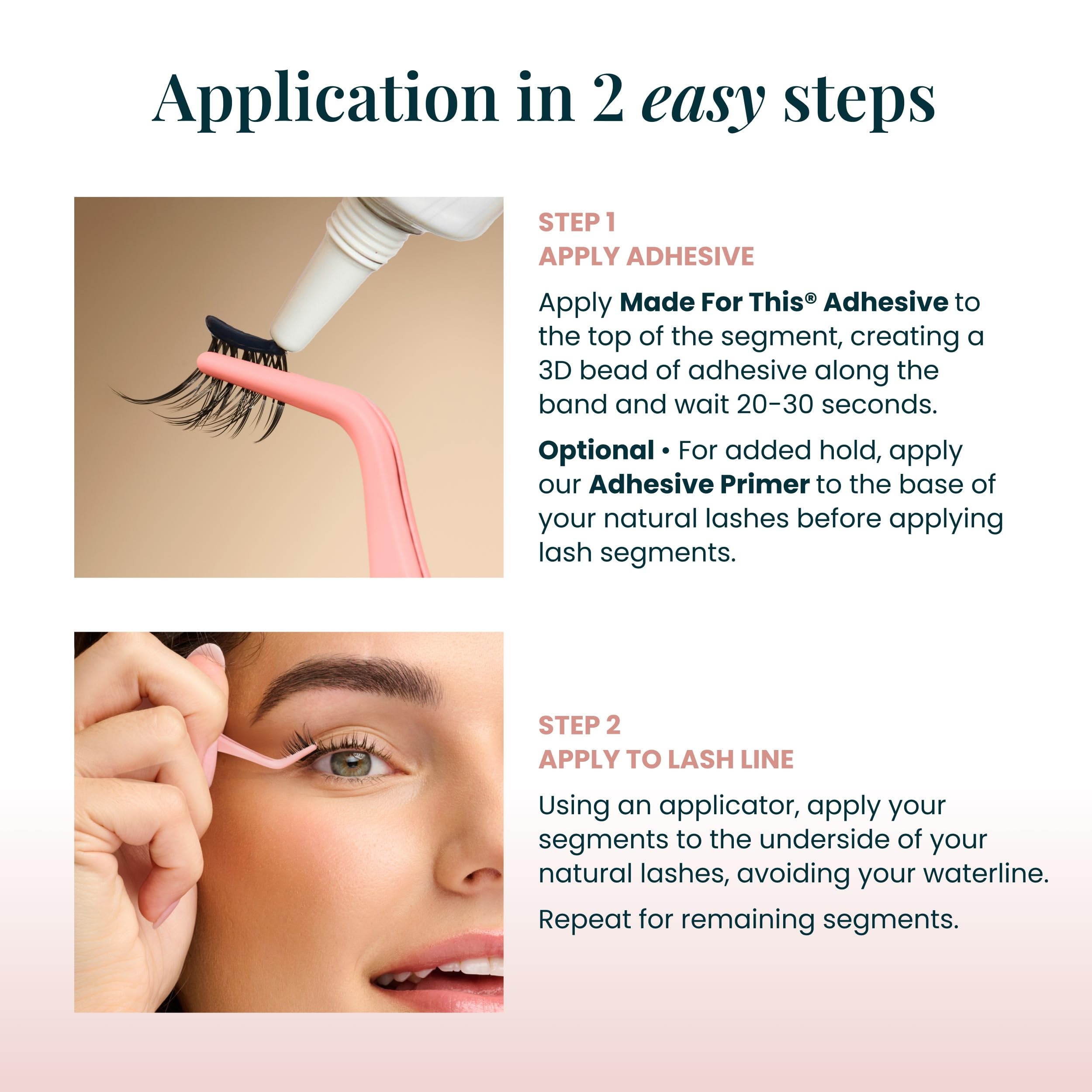 Doll-Eyed Lash Clusters for Women, Salon Quality At Home Eyelashes Extension Kit, 6 Lash Sets, No Lash Glue Included: WaterLily