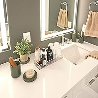 Vista 6 de InterDesign iDesign - Vaso de cerámica de la colección Earth (musgo)