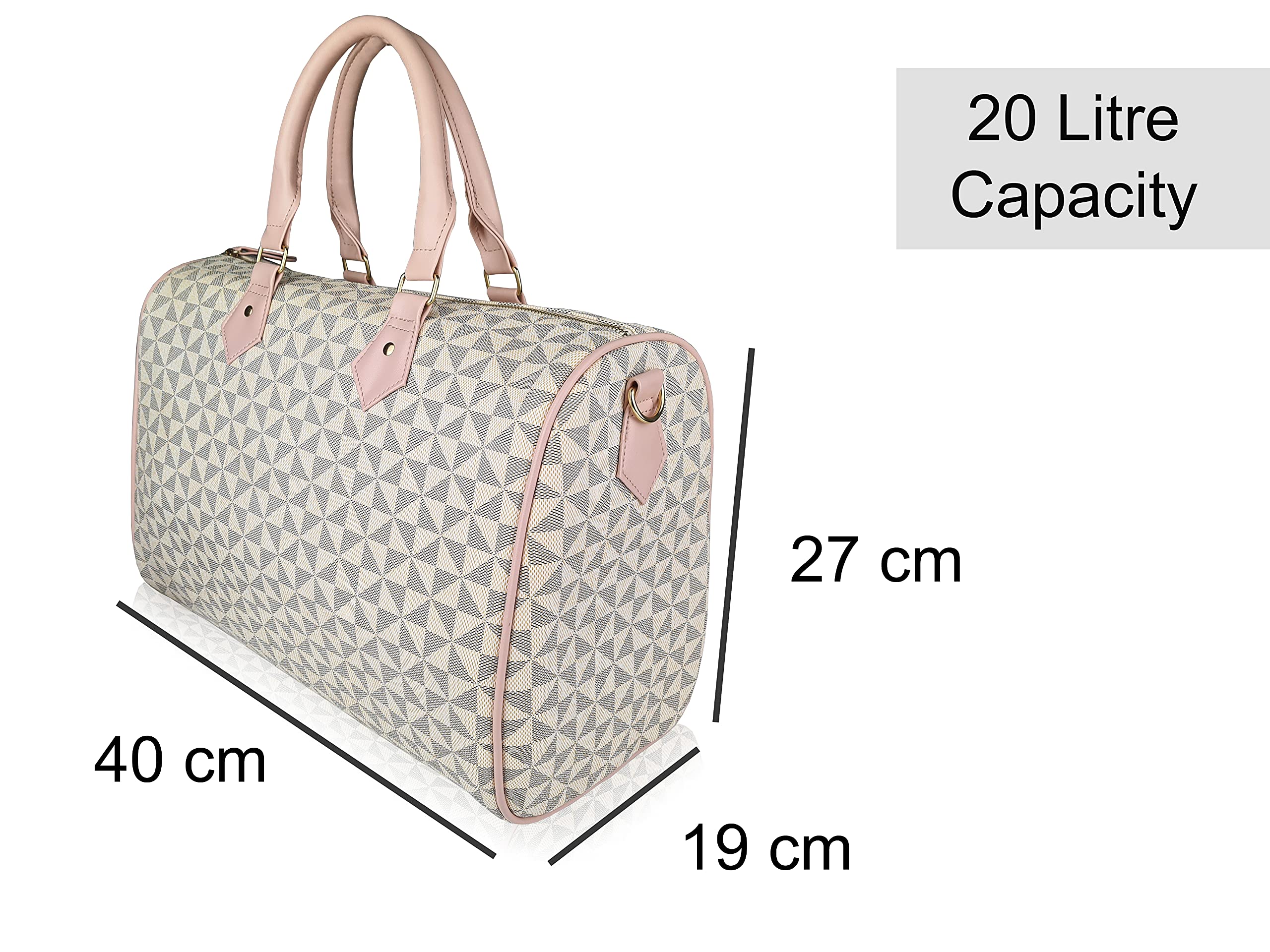 15 COLOURS Tela Viaggio Borsoni con - Weekend Sacchetti - Misura Media Vacanza Borsone - Ideale Da Donna Borsone Palestra - Bagaglio A Mano Cabina bagaglio 50cm x 30 x 25, 35 Litro - QL216M