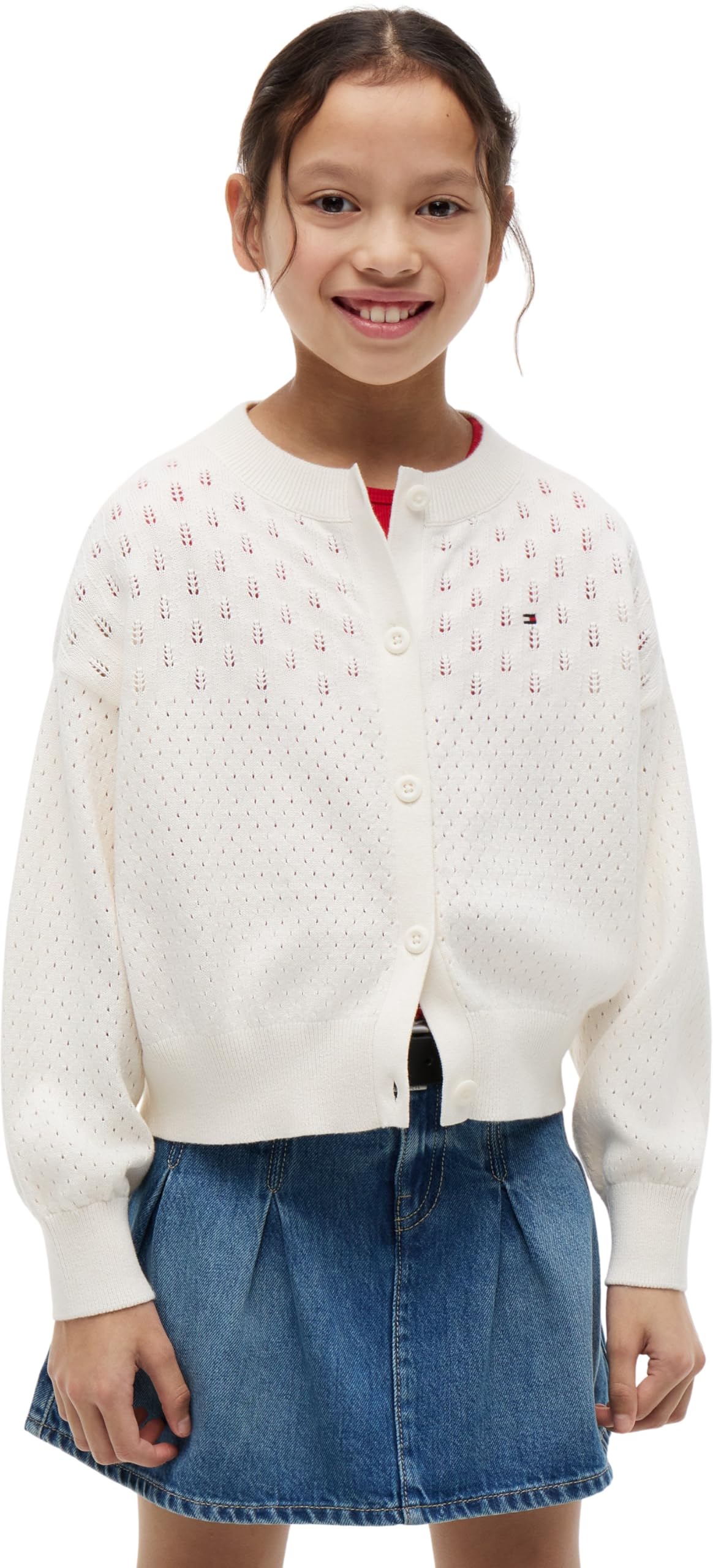 Tommy Hilfiger Unisex Kinder Pointelle Cardigan Kg0kg09503 Andere Pullover (1er Pack)